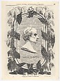 Mourning Portrait of Daniel Webster, from "Gleason's Pictorial Drawing-Room Companion", Anonymous, American, 19th century, Wood engraving