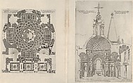 Cross sections of the Chapel at Chateau d'Anet, Jacques Androuet Du Cerceau (French, Paris 1510/12–1585 Annecy), Engraving