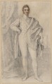 Portrait of George, 5th Duke of Marlborough, with Blenheim Palace in the Distance, Richard Cosway  British, Graphite and watercolor