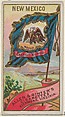 New Mexico, from Flags of the States and Territories (N11) for Allen & Ginter Cigarettes Brands, Allen & Ginter  American, Commercial color lithograph