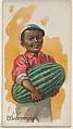 Watermelon, from the Fruits series (N12) for Allen & Ginter Cigarettes Brands, Allen & Ginter American, Commercial color lithograph