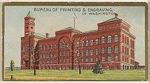 Bureau of Printing & Engraving in Washington, from the General Government and State Capitol Buildings series (N14) for Allen & Ginter Cigarettes Brands, Allen & Ginter  American, Commercial color lithograph