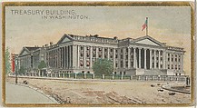 Treasury Building in Washington, from the General Government and State Capitol Buildings series (N14) for Allen & Ginter Cigarettes Brands, Allen & Ginter  American, Commercial color lithograph