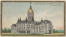 Capitol of Connecticut in Hartford, from the General Government and State Capitol Buildings series (N14) for Allen & Ginter Cigarettes Brands, Allen & Ginter  American, Commercial color lithograph