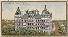 Capitol of New York in Albany, from the General Government and State Capitol Buildings series (N14) for Allen & Ginter Cigarettes Brands, Allen & Ginter  American, Commercial color lithograph