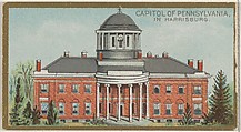 Capitol of Pennsylvania in Harrisburg, from the General Government and State Capitol Buildings series (N14) for Allen & Ginter Cigarettes Brands, Allen & Ginter  American, Commercial color lithograph