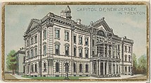 Capitol of New Jersey in Trenton, from the General Government and State Capitol Buildings series (N14) for Allen & Ginter Cigarettes Brands, Allen & Ginter  American, Commercial color lithograph