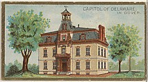 Capitol of Delaware in Dover, from the General Government and State Capitol Buildings series (N14) for Allen & Ginter Cigarettes Brands, Allen & Ginter  American, Commercial color lithograph