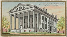 Capitol of Virginia in Richmond, from the General Government and State Capitol Buildings series (N14) for Allen & Ginter Cigarettes Brands, Allen & Ginter  American, Commercial color lithograph