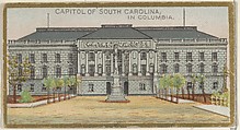Capitol of South Carolina in Columbia, from the General Government and State Capitol Buildings series (N14) for Allen & Ginter Cigarettes Brands, Allen & Ginter  American, Commercial color lithograph