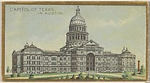 Capitol of Texas in Austin, from the General Government and State Capitol Buildings series (N14) for Allen & Ginter Cigarettes Brands, Allen & Ginter  American, Commercial color lithograph
