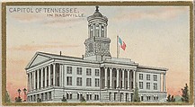 Capitol of Tennessee in Nashville, from the General Government and State Capitol Buildings series (N14) for Allen & Ginter Cigarettes Brands, Allen & Ginter  American, Commercial color lithograph