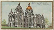 Capitol of Iowa in Des Moines, from the General Government and State Capitol Buildings series (N14) for Allen & Ginter Cigarettes Brands, Allen & Ginter  American, Commercial color lithograph