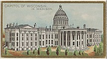 Capitol of Wisconsin in Madison, from the General Government and State Capitol Buildings series (N14) for Allen & Ginter Cigarettes Brands, Allen & Ginter  American, Commercial color lithograph