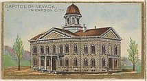 Capitol of Nevada in Carson City, from the General Government and State Capitol Buildings series (N14) for Allen & Ginter Cigarettes Brands, Allen & Ginter  American, Commercial color lithograph
