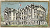 Capitol of Oregon in Salem, from the General Government and State Capitol Buildings series (N14) for Allen & Ginter Cigarettes Brands, Allen & Ginter  American, Commercial color lithograph