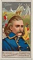 George Armstrong Custer, from the Great Generals series (N15) for Allen & Ginter Cigarettes Brands, Allen & Ginter  American, Commercial color lithograph