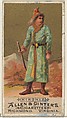 Kirghiz, from the Natives in Costume series (N16) for Allen & Ginter Cigarettes Brands, Allen & Ginter  American, Commercial color lithograph