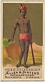 New Caledonia, from the Natives in Costume series (N16) for Allen & Ginter Cigarettes Brands, Allen & Ginter American, Commercial color lithograph