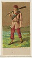 Canada, from the Natives in Costume series (N16), Teofani Issue, for Allen & Ginter Cigarettes Brands, Allen & Ginter  American, Commercial color lithograph