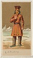 Lapland, from the Natives in Costume series (N16), Teofani Issue, for Allen & Ginter Cigarettes Brands, Allen & Ginter  American, Commercial color lithograph