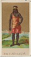 Patagonia, from the Natives in Costume series (N16), Teofani Issue, for Allen & Ginter Cigarettes Brands, Allen & Ginter  American, Commercial color lithograph