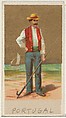 Portugal, from the Natives in Costume series (N16), Teofani Issue, for Allen & Ginter Cigarettes Brands, Allen & Ginter  American, Commercial color lithograph
