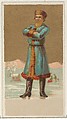 Russia, from the Natives in Costume series (N16), Teofani Issue, for Allen & Ginter Cigarettes Brands, Allen & Ginter  American, Commercial color lithograph