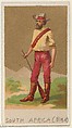 South Africa (Boer), from the Natives in Costume series (N16), Teofani Issue, for Allen & Ginter Cigarettes Brands, Allen & Ginter  American, Commercial color lithograph