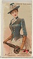 Common Time March, from the Parasol Drills series (N18) for Allen & Ginter Cigarettes Brands, Allen & Ginter  American, Commercial color lithograph