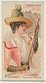 Present Arms, from the Parasol Drills series (N18) for Allen & Ginter Cigarettes Brands, Allen & Ginter  American, Commercial color lithograph