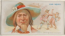 Van Horn, Striking Down a Coward, from the Pirates of the Spanish Main series (N19) for Allen & Ginter Cigarettes, Allen & Ginter American, Commercial color lithograph