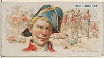 Stede Bonnet, Surrender of Bonnet, from the Pirates of the Spanish Main series (N19) for Allen & Ginter Cigarettes, Allen & Ginter American, Commercial color lithograph