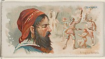 Bartholomew Sharp, Firing La Serena, from the Pirates of the Spanish Main series (N19) for Allen & Ginter Cigarettes, Allen & Ginter American, Commercial color lithograph