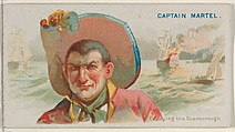 Captain Martel, Escaping the Scarborough, from the Pirates of the Spanish Main series (N19) for Allen & Ginter Cigarettes, Allen & Ginter American, Commercial color lithograph