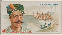 Roc the Brazilian, Capturing Boat's Crew, from the Pirates of the Spanish Main series (N19) for Allen & Ginter Cigarettes, Allen & Ginter American, Commercial color lithograph