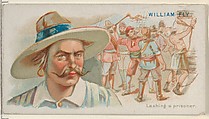 William Fly, Lashing a Prisoner, from the Pirates of the Spanish Main series (N19) for Allen & Ginter Cigarettes, Allen & Ginter American, Commercial color lithograph