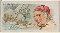 Samuel Bellamy, Wreck of the Whydah, from the Pirates of the Spanish Main series (N19) for Allen & Ginter Cigarettes, Allen & Ginter American, Commercial color lithograph