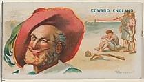 Edward England, Marooned, from the Pirates of the Spanish Main series (N19) for Allen & Ginter Cigarettes, Allen & Ginter American, Commercial color lithograph