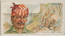 Bradley, The Taking of Castle Lawrence, from the Pirates of the Spanish Main series (N19) for Allen & Ginter Cigarettes, Allen & Ginter American, Commercial color lithograph
