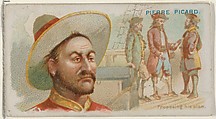 Pierre Picard, Proposing His Plan, from the Pirates of the Spanish Main series (N19) for Allen & Ginter Cigarettes, Allen & Ginter American, Commercial color lithograph