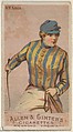 N.W. Kitson, from the Racing Colors of the World series (N22a) for Allen & Ginter Cigarettes, Allen & Ginter American, Commercial color lithograph