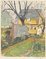 Backyard, Mary Beth McKenzie  American, Monotype, printed in colors