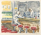 Untitled (Diner), Mary Beth McKenzie  American, Monotype, second state of two