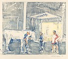 Horse Barns, Mary Beth McKenzie (American, born Cleveland, Ohio, 1946), A series of 17 monotypes