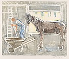 Horse Barns, Mary Beth McKenzie (American, born Cleveland, Ohio, 1946), A series of 17 monotypes