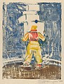 Clown Balancing Boxes, Mary Beth McKenzie  American, Monotype