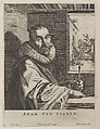 Portrait of Adam van Vianen, plate 18 from "Modelli Artificiosi (...), parte seconda", Theodor van Kessel Dutch, Etching