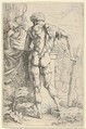A Roman Warrior with Fasces, Leendert van der Cooghen  Netherlandish, Etching
