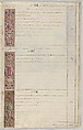 Interior Decorator’s Account Book of Hours Spent, Jules-Edmond-Charles Lachaise (French, died 1897), Pen and brown ink on ruled paper, water colors over leadpoint